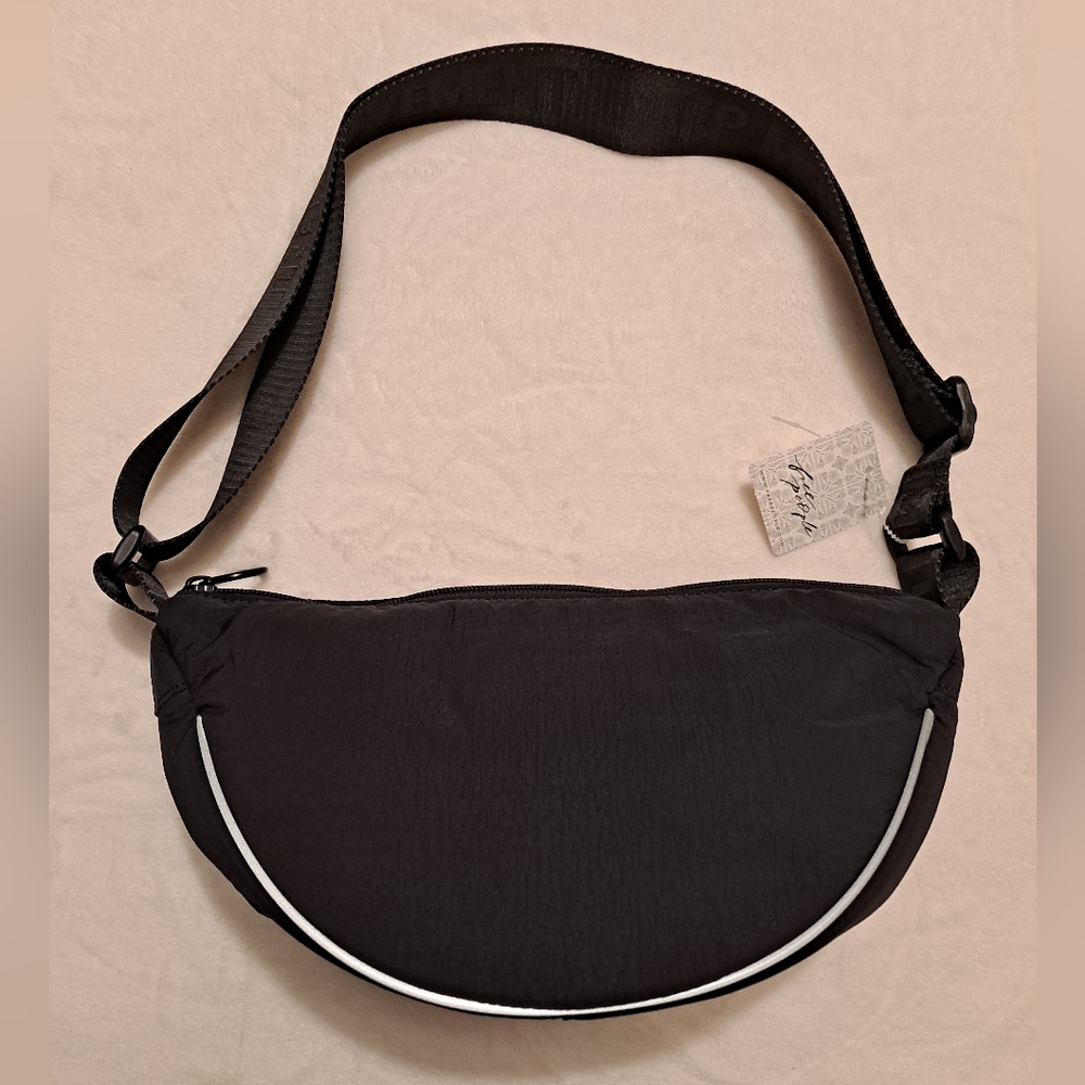 Free People Movement Black Crossbody Sling Bag with Adjustable Strap - Picture 3 of 10